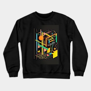 Abstract Art  Black Background Crewneck Sweatshirt